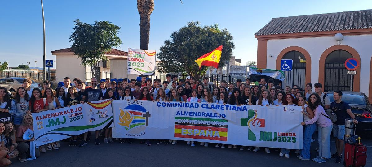 100 Jóvenes de Almendralejo salen hacia Lisboa para participar en las JMJ