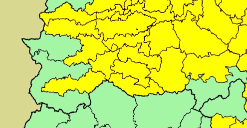 La AEMET activa la alerta amarilla este sábado por fuertes lluvias en la comarca