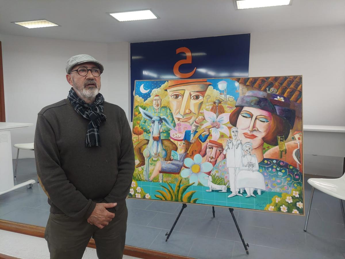 El artista local Vito Cano expone en Cajalmendralejo hasta el domingo día 12 