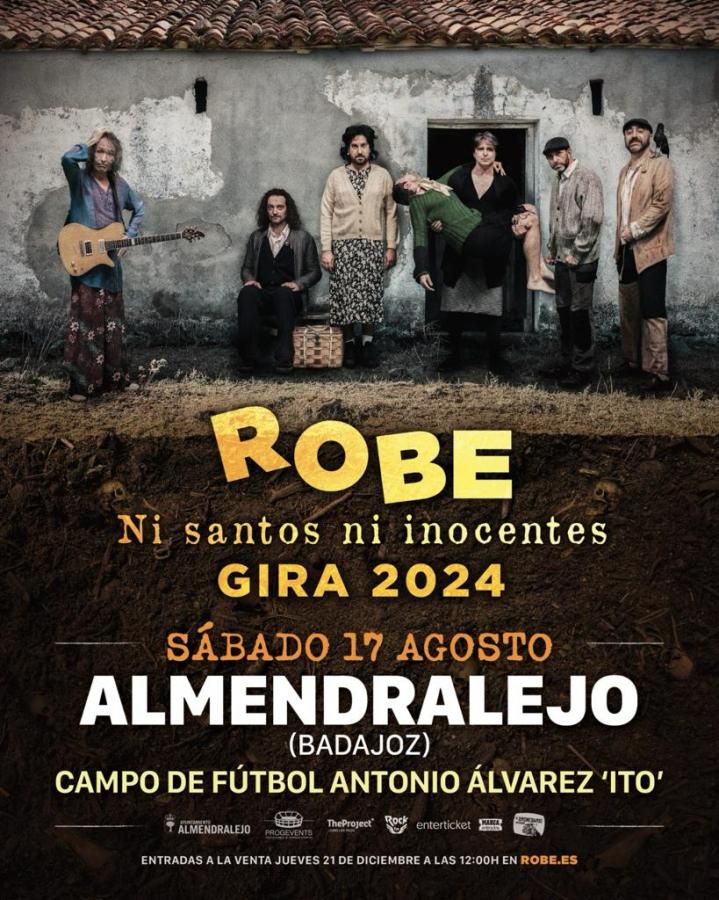 Las entradas del concierto de Robe en Almendralejo se ponen a la venta este jueves