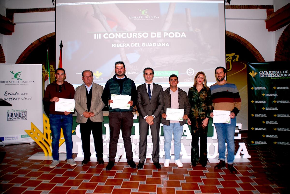 La DO Ribera del Guadiana entrega sus premios a los mejores podadores de la región