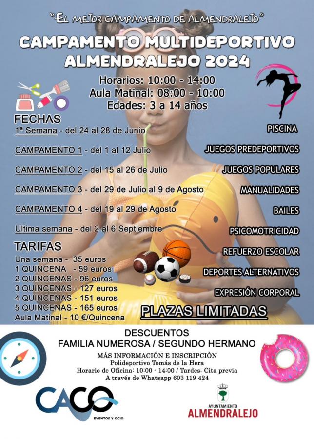 Abierto el plazo de inscripciones del campamento multideportivo de verano