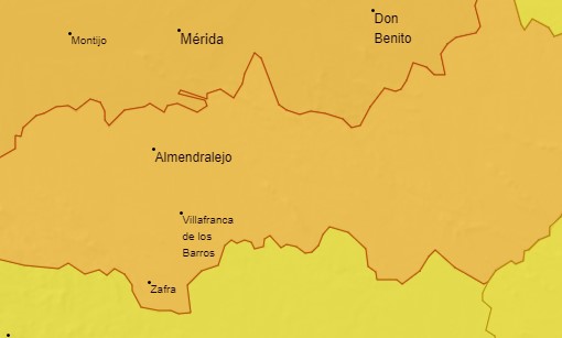 Activada la alerta naranja por altas temperaturas en Tierra de Barros