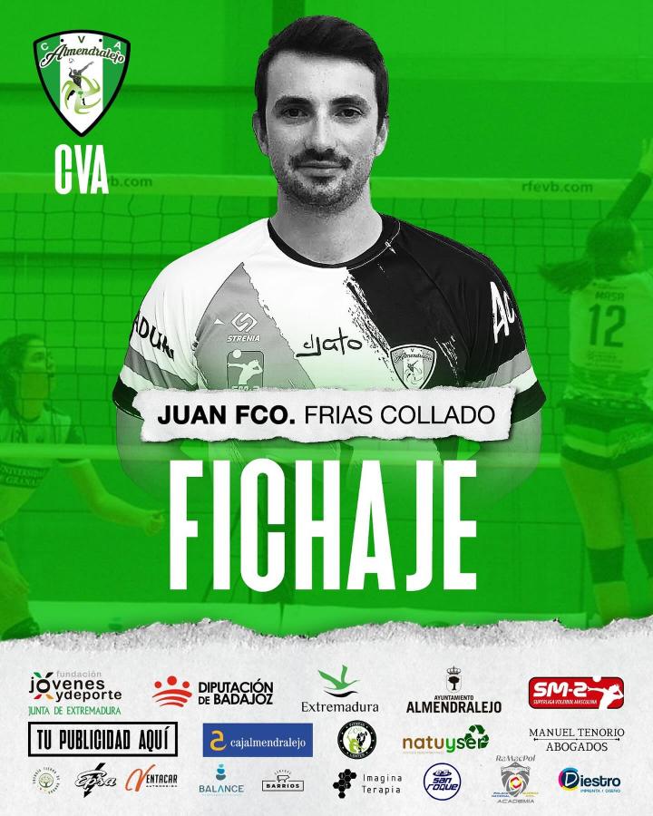 El club voleibol Almendralejo anuncia a JF Frías como nuevo  fichaje para esta temporada