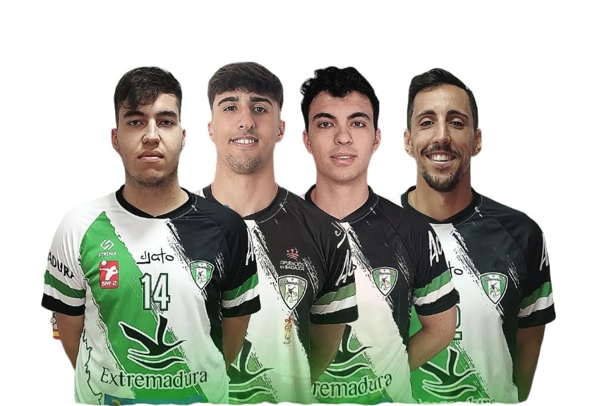 El club voleibol Almendralejo anuncia cuatro renovaciones en el primer equipo