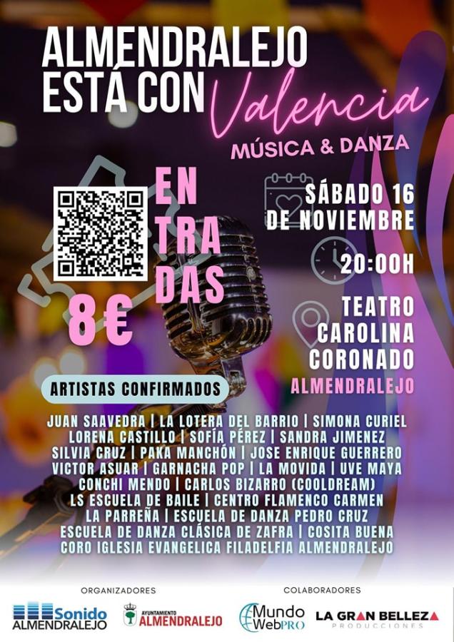 La gala que recaudará fondos para Valencia contará con una veintena de artistas