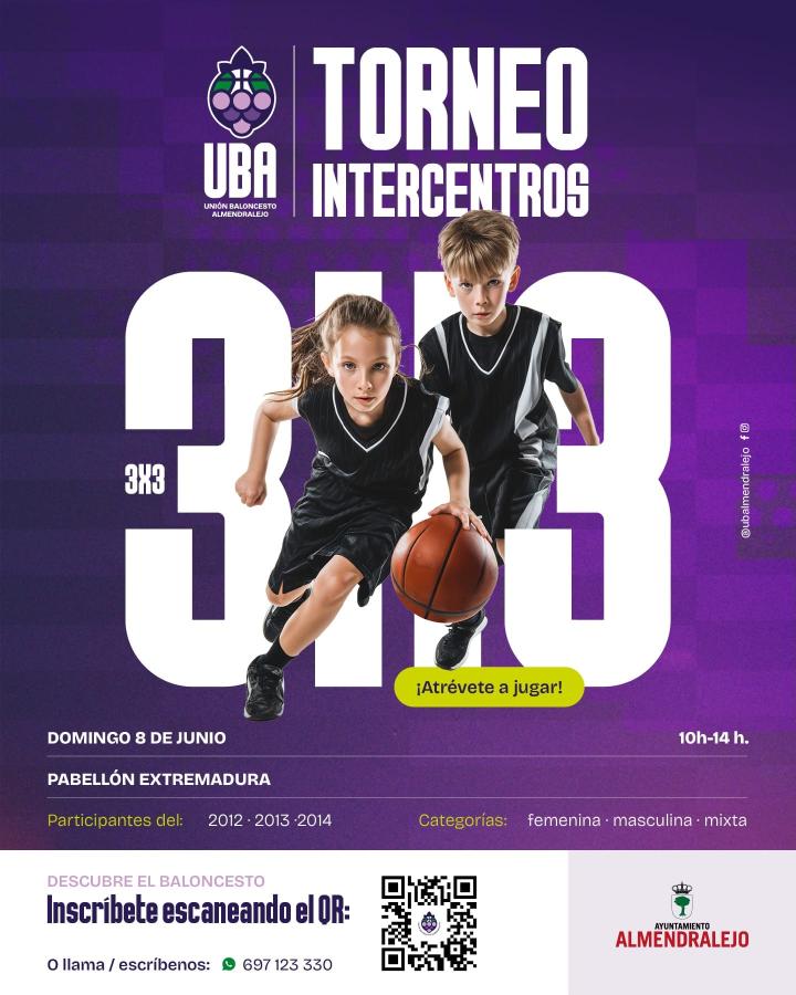 Unión Baloncesto Almendralejo organiza un torneo Intercentros 3x3