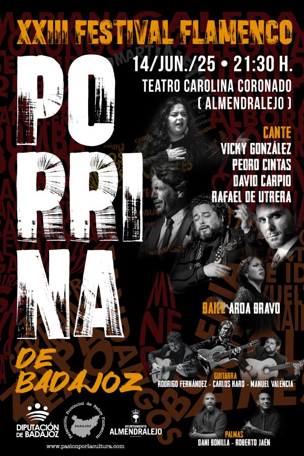 Almendralejo acogerá el festival de flamenco Porrina de Badajoz