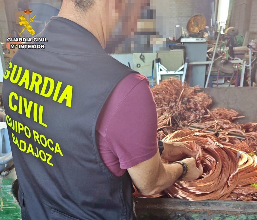 La Guardia Civil investiga el robo de más de 47.000 metros de cable 