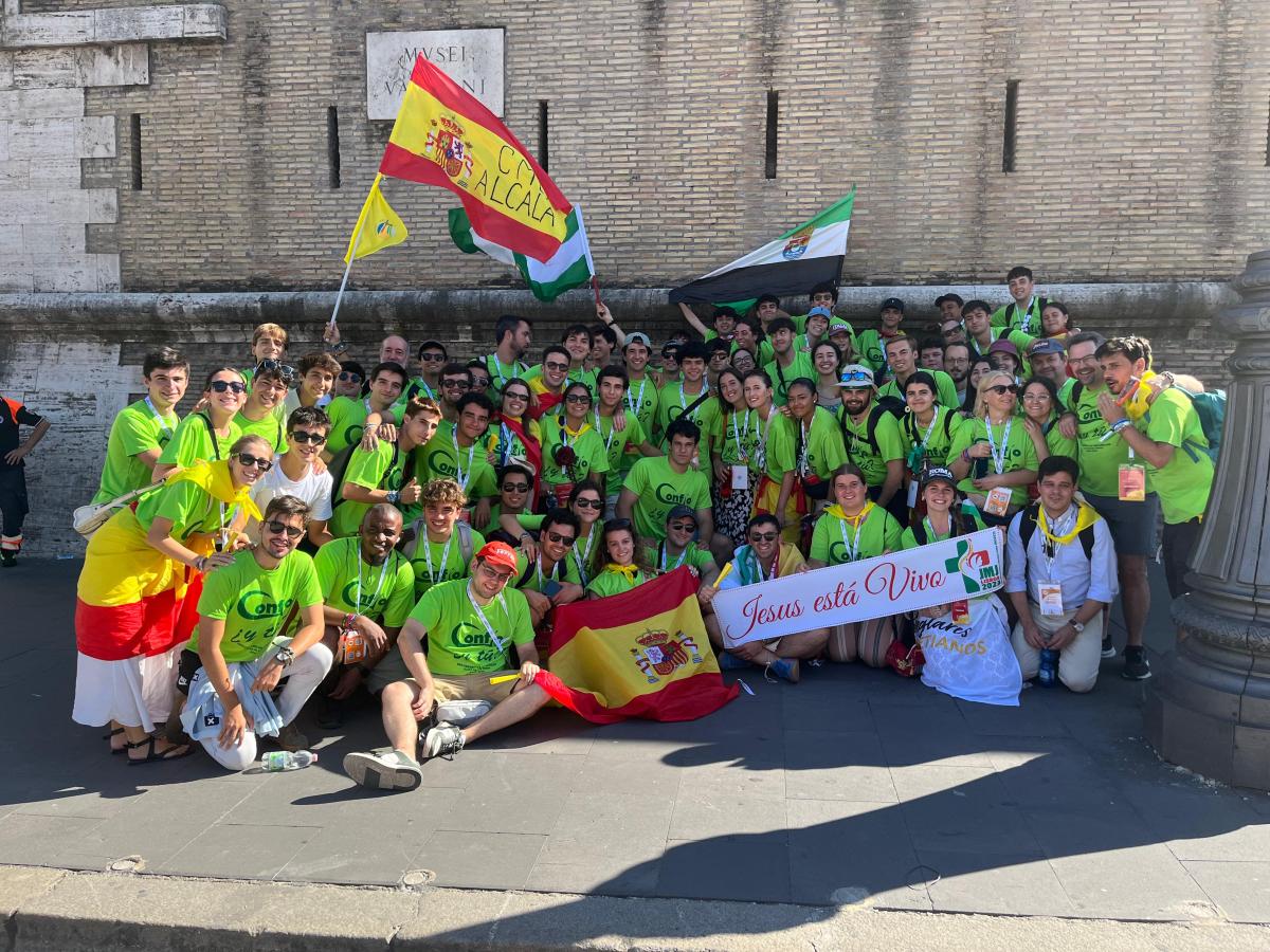 Un grupo de Almendralejo participa en el Jubileo de los Jóvenes en Roma