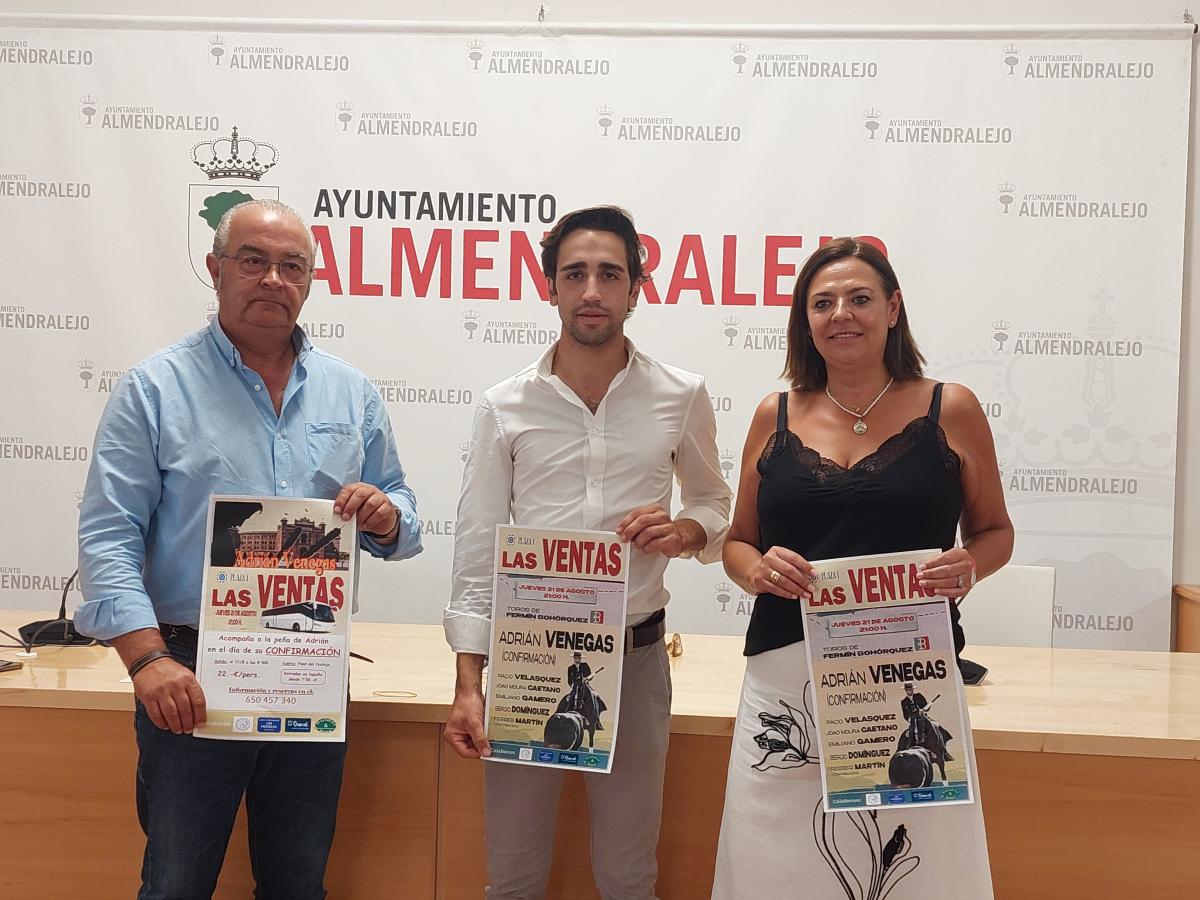 El rejoneador local Adrián Venegas debutará en la plaza de las Ventas 