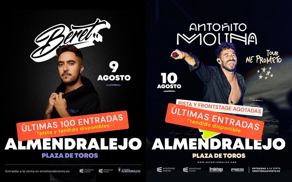 Beret y Antoñito Molina a punto de llenar la Plaza de Toros de Almendralejo