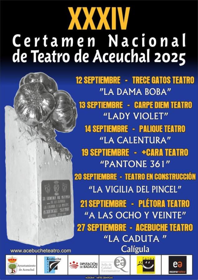 Seis obras completan el Certamen Nacional de Teatro Amateur de Aceuchal