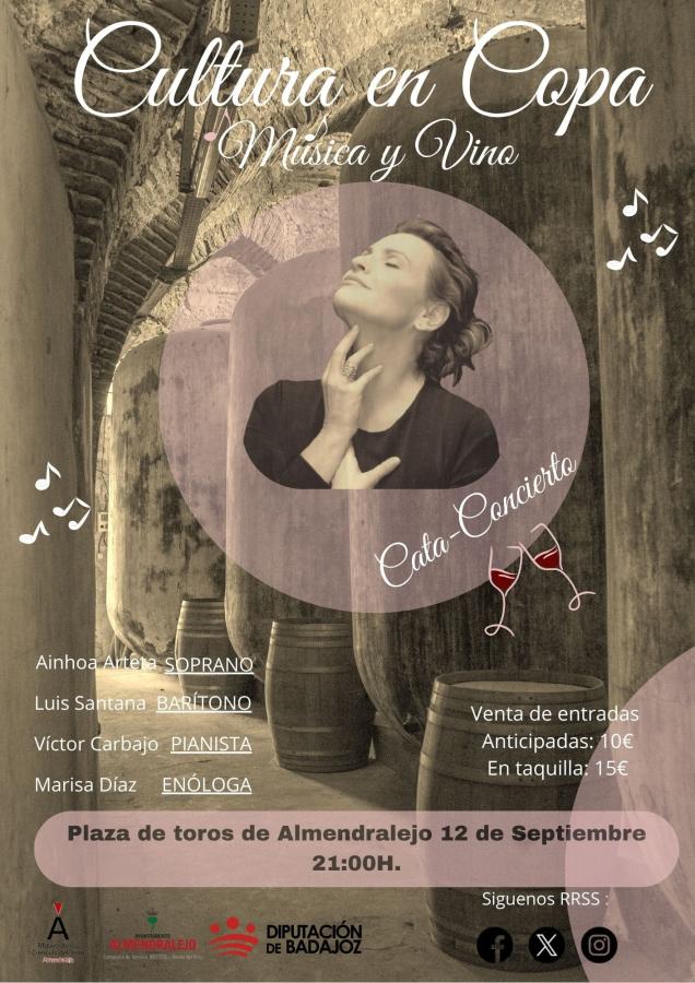 Ainhoa Arteta protagonizará una cata-concierto en la plaza de toros