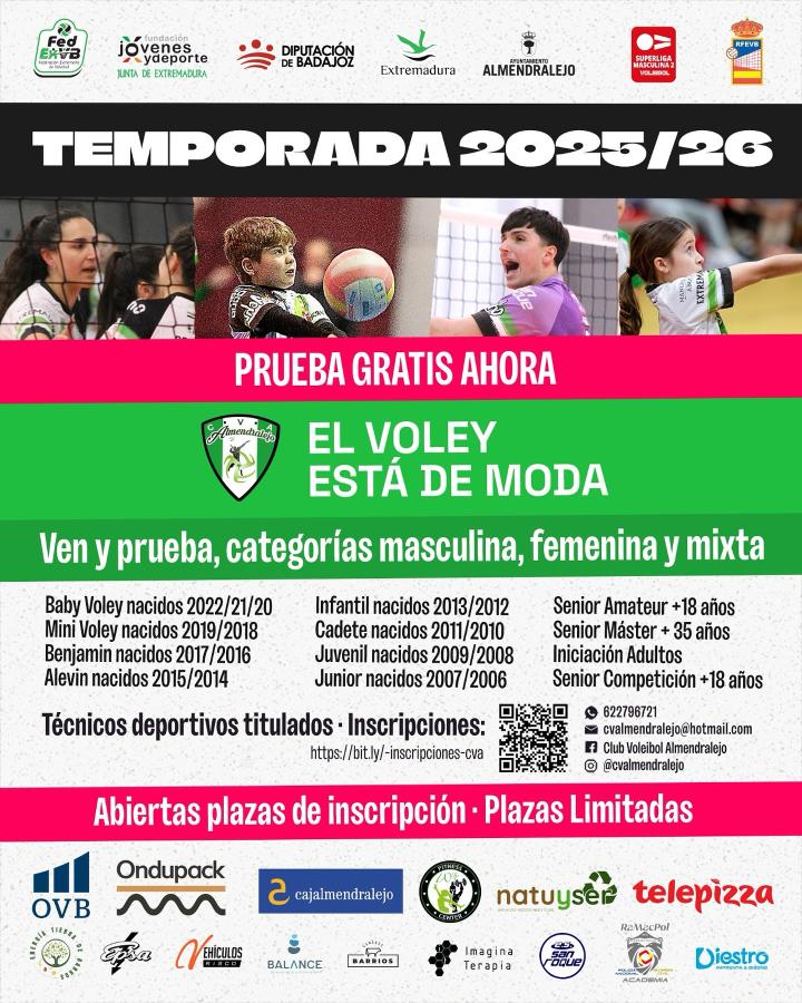 El club voleibol Almendralejo inicia la campaña de inscripciones de la nueva temporada