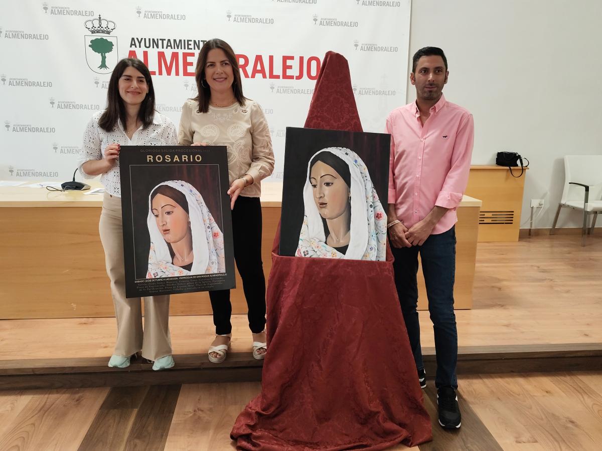 Arancha Santos crea el cartel para la salida procesional de la Virgen del Rosario