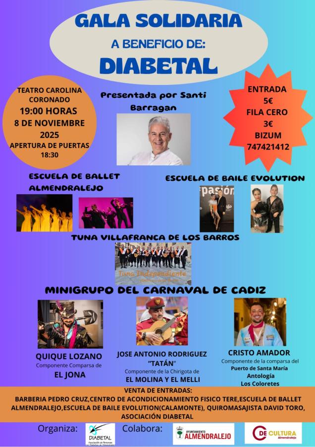 Diabetal propone diversas actuaciones este sábado en su gala solidaria