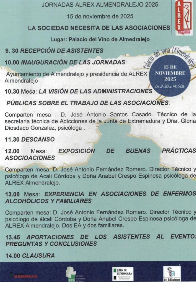 Alrex celebra unas jornadas este sábado por el día mundial sin alcohol