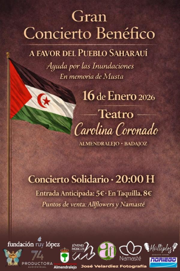 Concierto benéfico en Almendralejo para honrar la memoria de Mustafha Ouhana