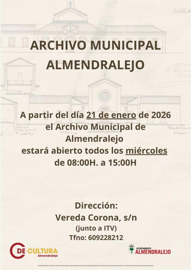 El archivo municipal abrirá al público una vez por semana