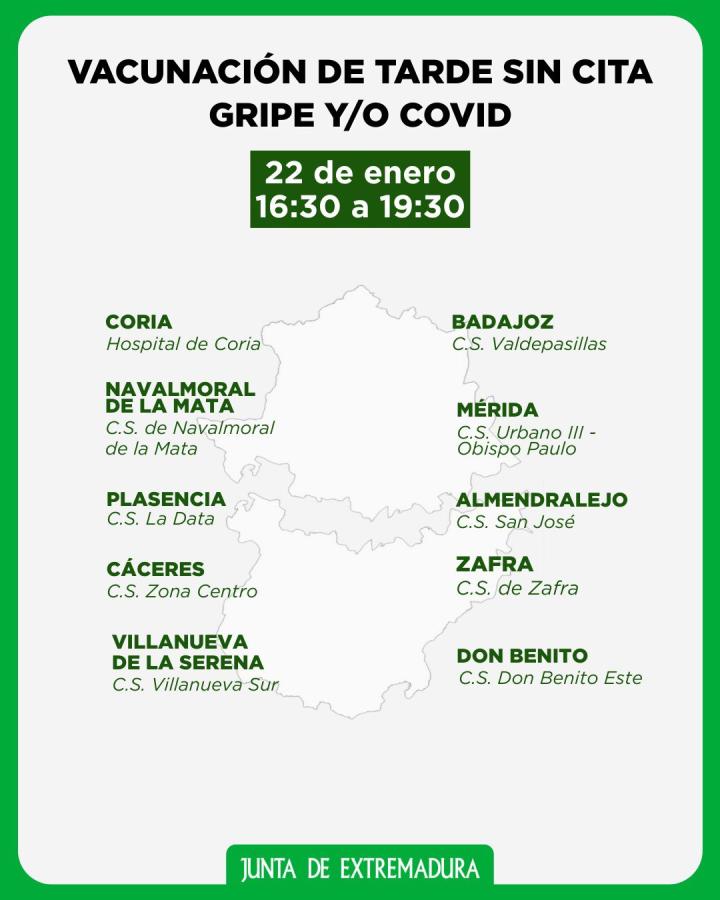 La campaña de vacunación continuará este jueves por la tarde sin cita