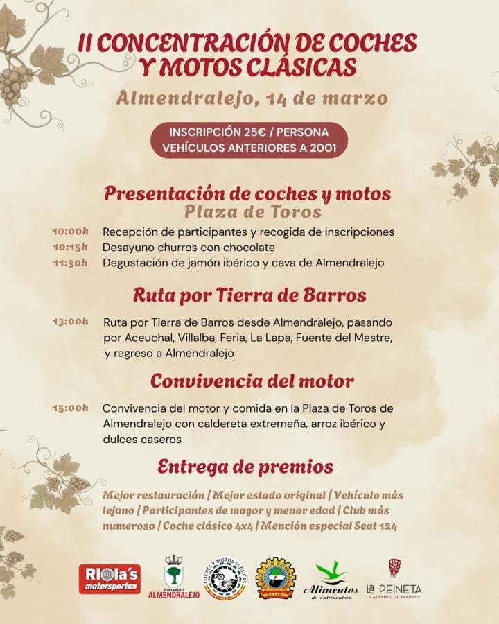 La concentración de coches y motos clásicas prevé reunir más de un centenar de participantes