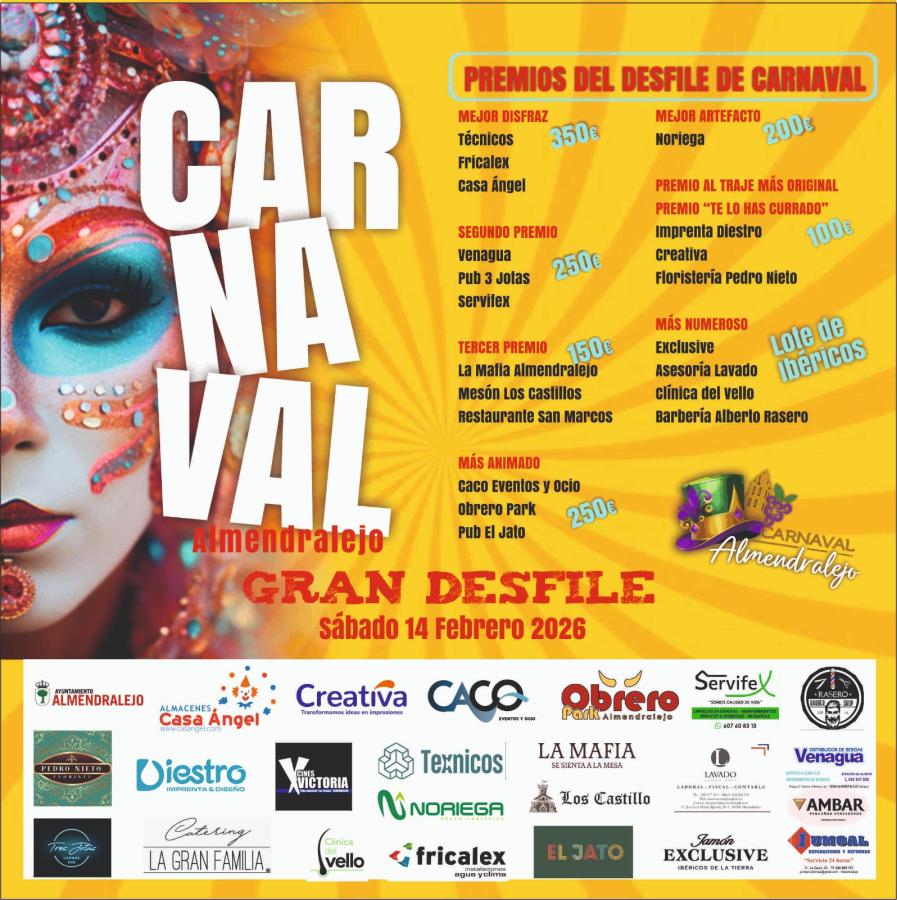 Un total de 1.150 personas participarán en el desfile popular de carnaval