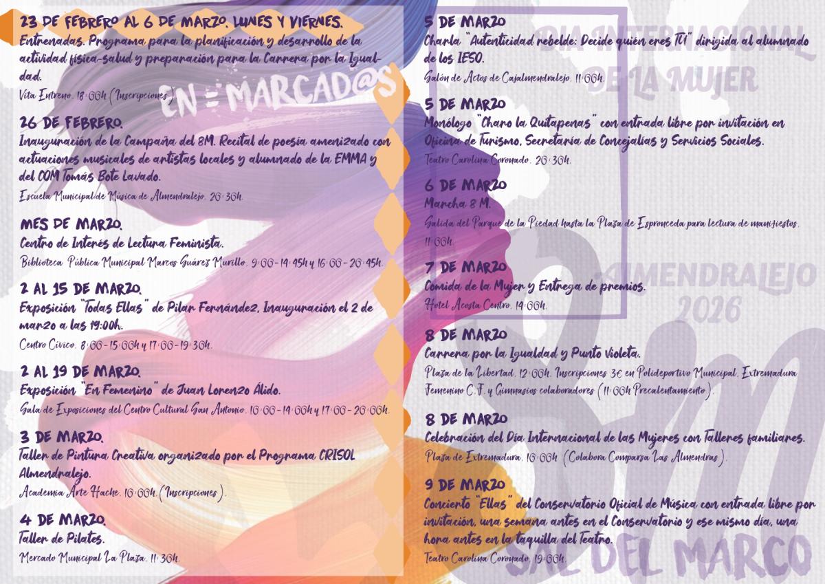 Igualdad presenta su  programación por el 8M bajo la campaña 'Enmarcados/as, sal del marco'