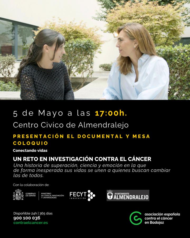 La AECC inicia su actividad en Almendralejo con cuatro talleres y la proyección de un documental