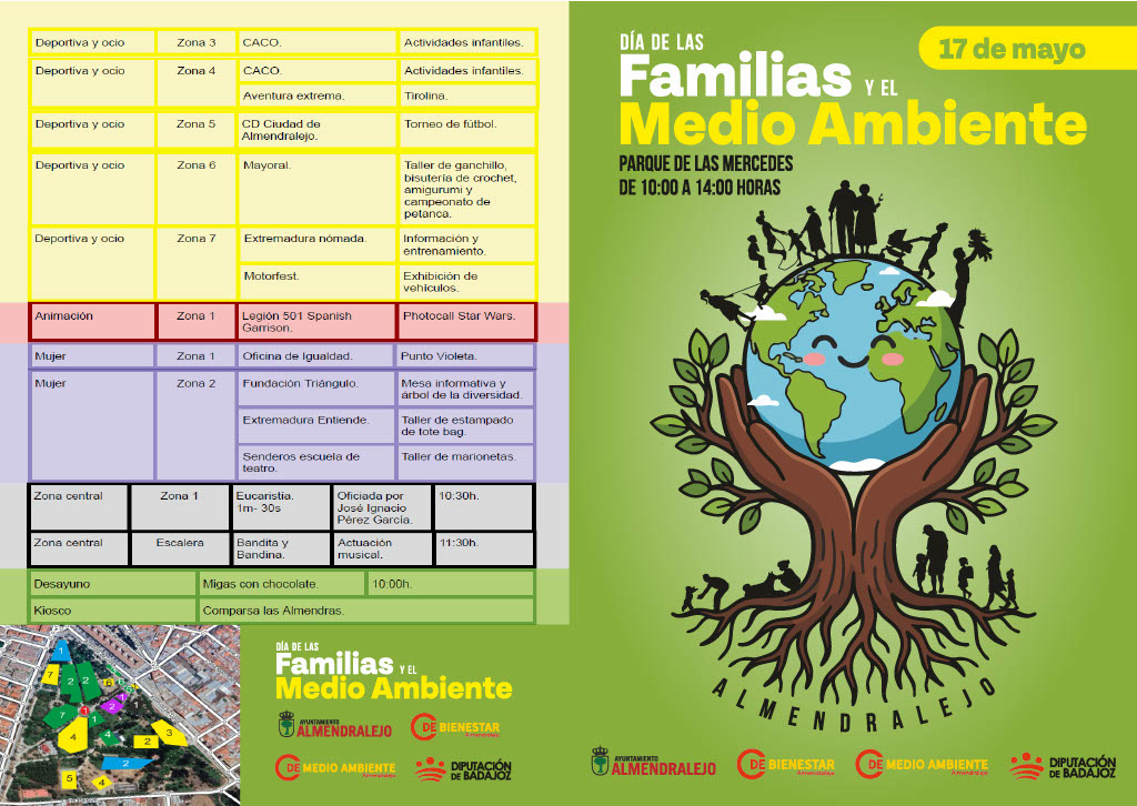 El parque de las Mercedes acogerá el 17 de mayo el Día de las Familias y el Medio Ambiente