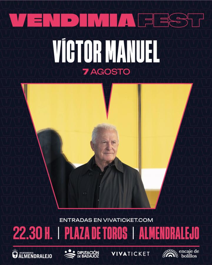 Víctor Manuel, Lucho RK y La La Love You actuarán el próximo agosto en Almendralejo