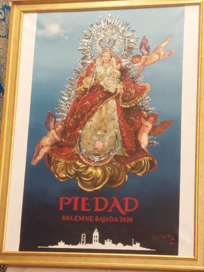 Miguel Ángel Ortiz es el autor del cartel de la procesión de bajada de la Virgen de la Piedad este año