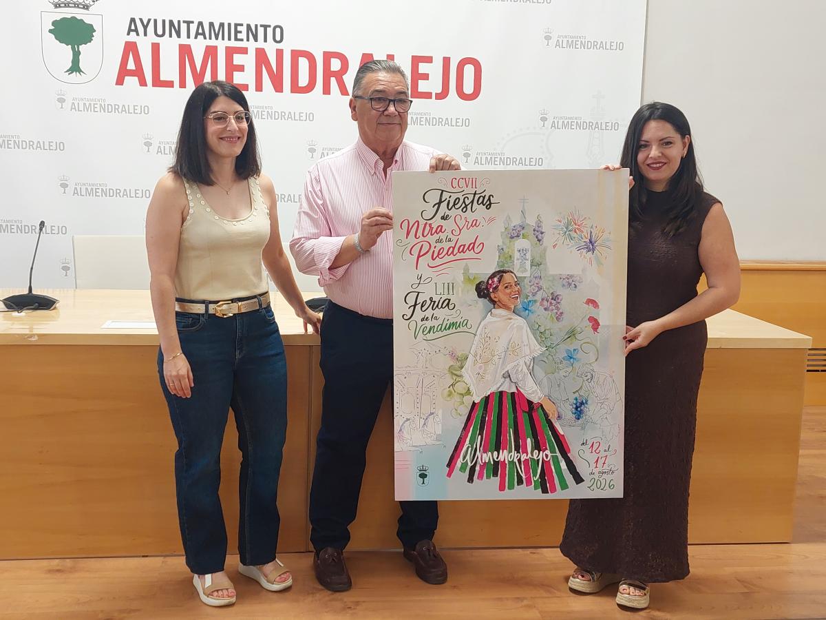 Teresa Flores Leal es la artista local que este año ha diseñado el cartel de las fiestas patronales