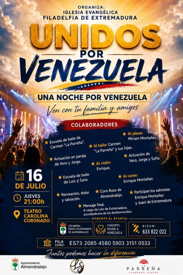 La Iglesia Evangélica Filadelfia organiza una gala a favor de Venezuela