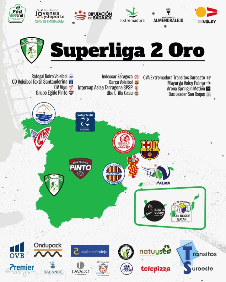 El CV Almendralejo iniciará la temporada ante el Arona de Tenerife 