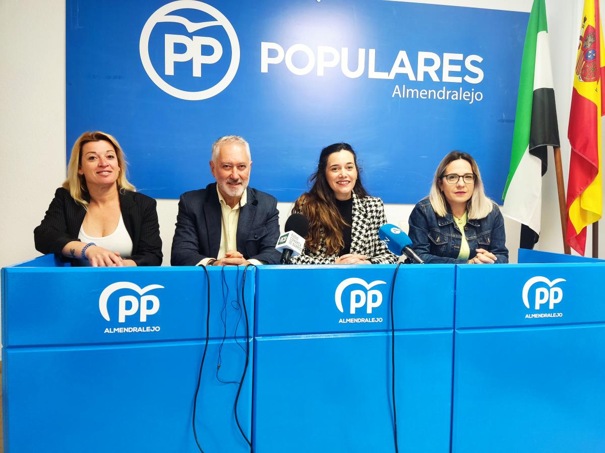 El PP defiende que “el Gobierno de María Guardiola está invirtiendo en Almendralejo”