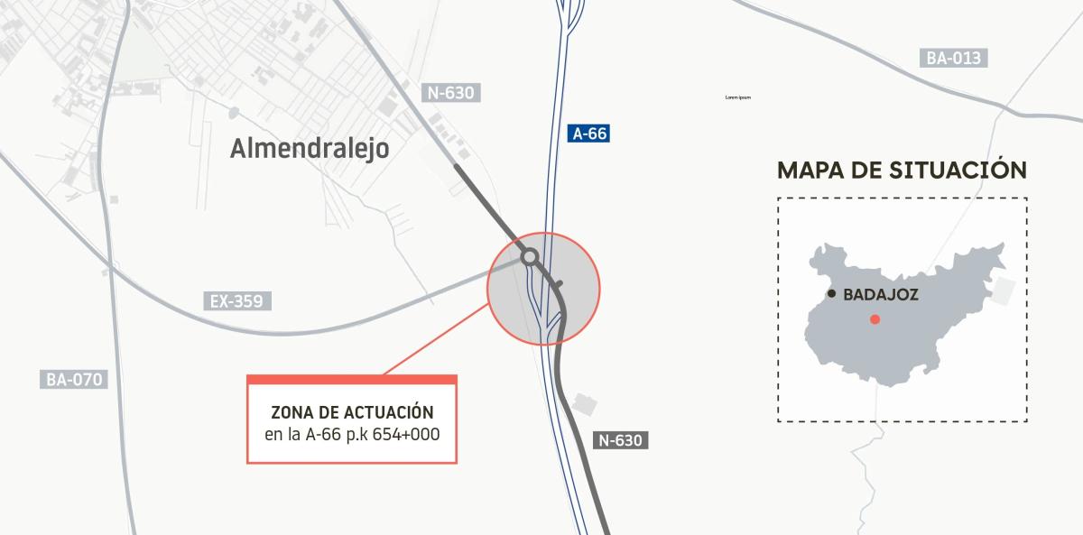 Transportes aprueba por 5,3 millones el proyecto del semienlace en la A-66 