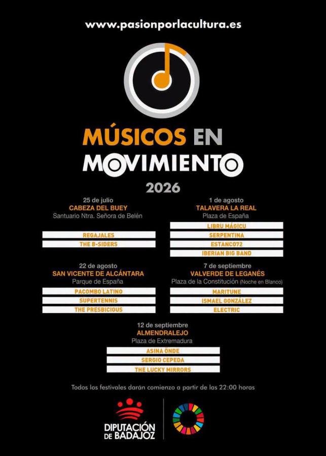 El festival 'Músicos en Movimiento' se celebrará en Almendralejo este sábado