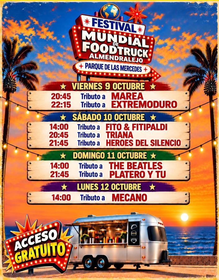 El festival de foodtruck tendrá música en directo y actividades infantiles