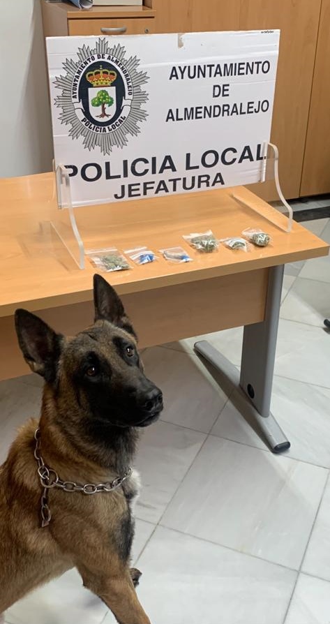 La unidad canina localizó cocaína, marihuana y hachís este fin de semana