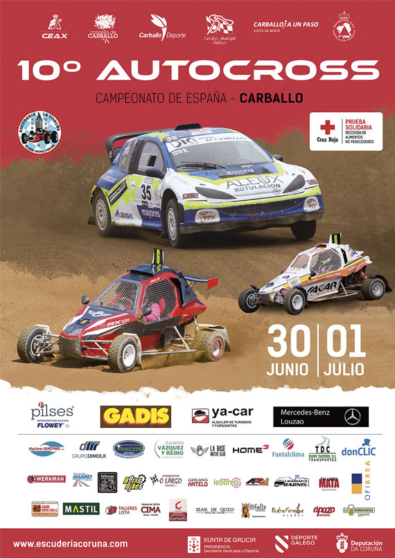 Integrantes de Ráfagas Racing en el X Autocross de Carballo los días 30 de junio y 1 de julio