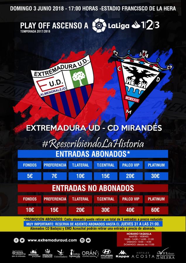 La afición almendralejense apoyará masivamente al Extremadura UD este domingo ante el Mirandés, en dos días 6.000 entradas se han vendido