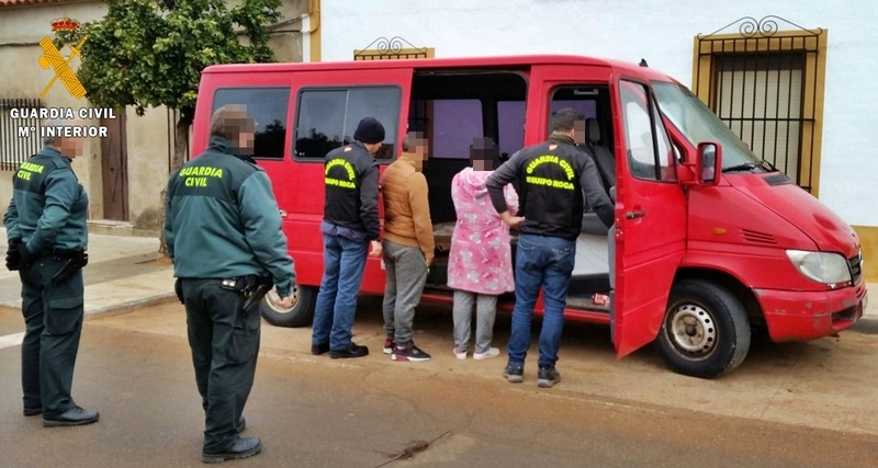 Detienen a tres personas por robo de aceitunas que transportaban a Almendralejo