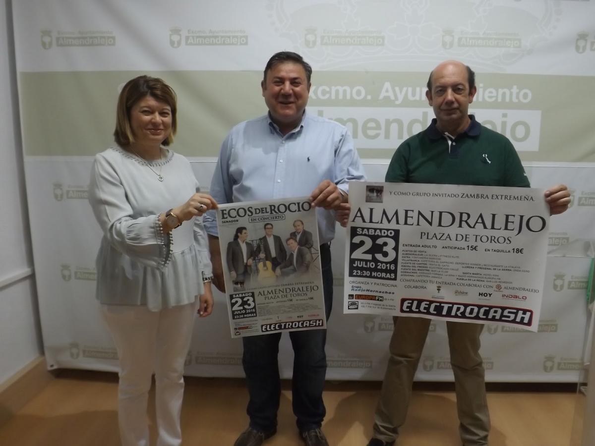 Ecos del Rocío actuará en la plaza de toros de Almendralejo el próximo 23 de julio