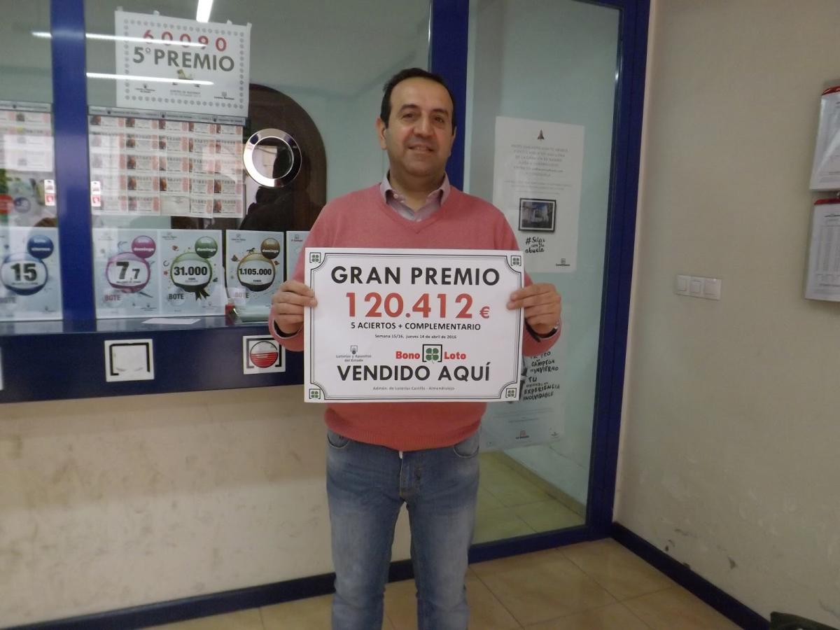 La Bonoloto del jueves deja 120.000 euros a un acertante en Almendralejo