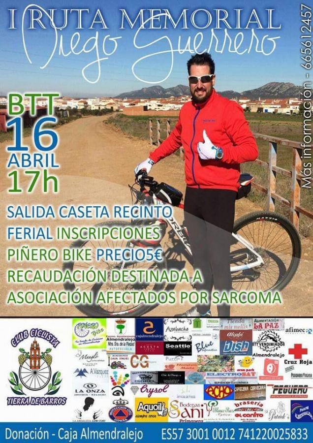 Organizan una ruta en bicicletas en memoria de Diego Guerrero