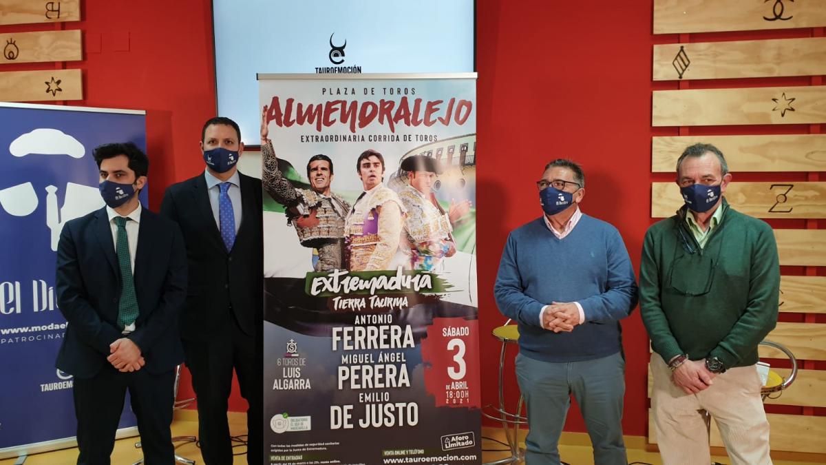 De Justo, Ferrera y Perera abrirán la temporada taurina en Almendralejo