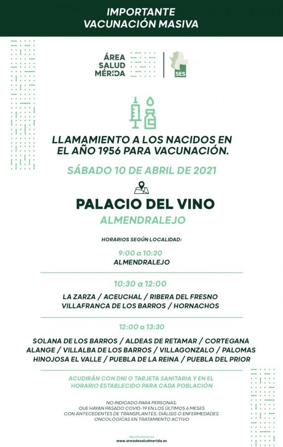 El sábado comienza una campaña piloto de vacunación a personas de 65 años sin llamadas previas