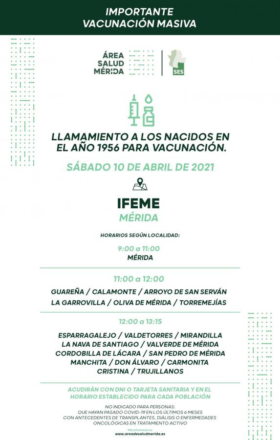 El sábado comienza una campaña piloto de vacunación a personas de 65 años sin llamadas previas