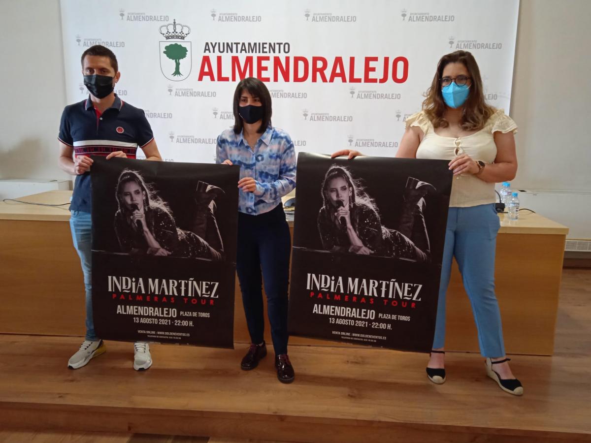 India Martínez actuará en Almendralejo el próximo 13 de agosto